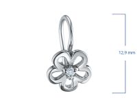 Серьги из серебра с бриллиантами э0601сг04210526