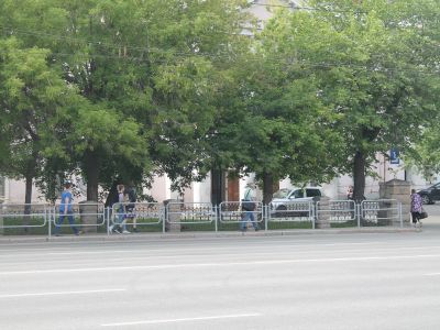 Ограда городской Челябинской больницы