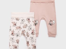 Ползунки детские трикотажные для девочек, 2 шт в комплекте