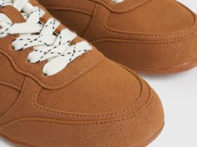 Кеды из искусственной замши для девочек, Оранжевый