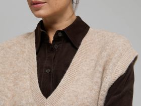 Трикотажный жилет с шерстью