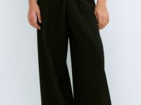 Широкие брюки для девочек, Черный