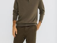 Джемпер из пряжи с шерстью, Коричневый