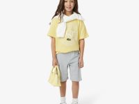 Детская футболка Lacoste из хлопка с принтом