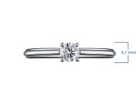 Помолвочное кольцо из белого золота с бриллиантом э0901кц07200753