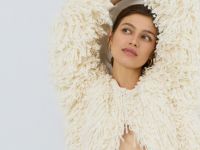 Кардиган с бахромой, Бежевый