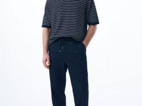 Брюки с эластичным поясом, Синий