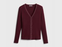 Кардиган с V-вырезом, Фиолетовый