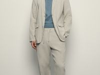 Брюки изо льна с эластичным поясом