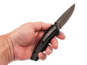 Складной нож НОКС ВДВ, сталь D2, рукоять G10, черный