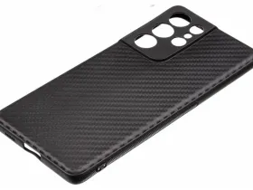 Чехол-накладка PiBlue Flagship Case для Samsung Galaxy S22+ (карбоновый в полоску черно-серый)