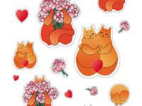 Набор стикеров "Кот Панпан"