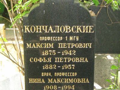 Могила Кончаловского Максима Петровича (1875-1942)