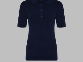 Легкий джемпер-поло приталенного кроя