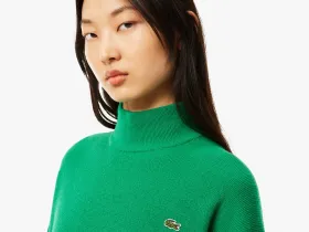 Женский шерстяной свитер Lacoste с высоким воротом