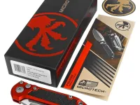 Автоматический нож Microtech LUDT Gen III, сталь M390MK, рукоять красный алюминий