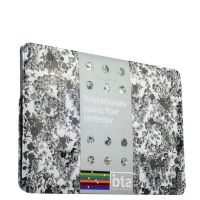 Чехол BTA-Workshop для Apple MacBook 12 пластик soft touch вид 3 цветы (черно-белый)