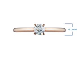 Помолвочное кольцо из красного золота с бриллиантом э0201кц08210868