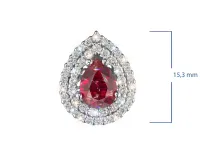 Подвеска из белого золота с рубином э4780пд04210460