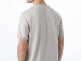 Футболка из фактурной ткани, Бежевый