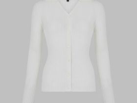 Легкий кардиган приталенного кроя с шерстью