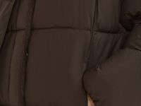 Утеплённая стёганая куртка с шарфом, Коричневый