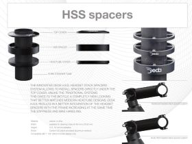 Комплект карбоновых проставочных колец Deda HSS (карбон 50 мм 1 1/8")