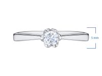 Помолвочное кольцо из белого золота с бриллиантом э4701кц05166800