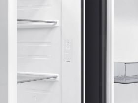 Холодильник Samsung Side-by-Side с автоматически открывающимися дверьми, 646 л Черное стекло
