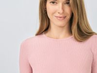 Приталенный джемпер с люрексом, Розовый