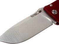 Нож складной LionSteel SR2A RS Mini, сталь Uddeholm Sleipner® Satin Finish, рукоять алюминий (Solid®), красный
