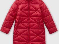 Стеганое утепленное пальто с капюшоном