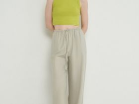 Укороченный топ в рубчик, Зеленый