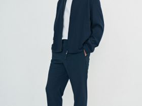 Брюки c микрорисунком, Синий