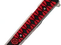 Нож Mr.Blade Hokku D2 SW G10 black red складной с чехлом