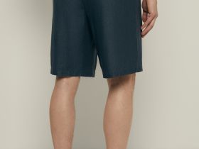 Шорты на резинке с добавлением льна