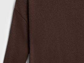 Вязаное платье с бахромой, Коричневый