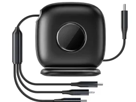 Кабель WIWU 3 в1 Fast Charging Cable Desktop Organizer Type-C на Type-C/Lightning/micro USB 1.5m (черный)