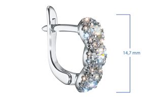 Серьги из серебра э0612сг09181000_white