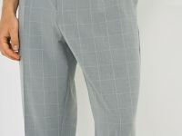 Брюки в клетку, Серый