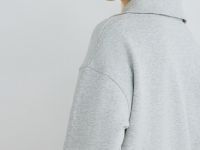 Толстовка с воротником-стойкой на молнии, Серый