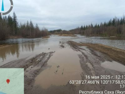 Подтопление участков трассы «Вилюй» в Якутии не повлияло на движение транспорта