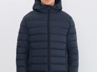 Лёгкая утеплённая куртка с капюшоном, Синий