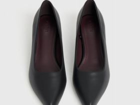 Туфли-лодочки из натуральной кожи, Черный