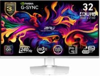 Монитор 31,5" MSI MPG 321URXW 9S6-3DD29A-051 3840x2160, 16:9, QD-OLED, 250 cd/m, 1500000:1, 0.03 ms, 178°/178°, 240Hz, 2*HDMI, DP, Type C, USB Hub, Pi