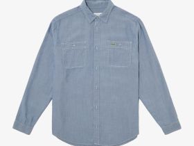 Мужская лёгкая рубашка Lacoste из экологического материала тенсель
