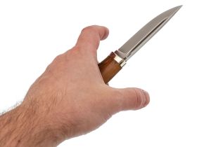 Нож Финка-100, сталь N690, рукоять карельская береза