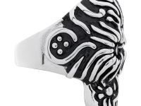 Кольцо ZIPPO, серебристое, в форме черепа, нержавеющая сталь, диаметр 22,3 мм