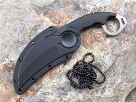 Нож с фиксированным клинком Cold Steel Double Agent I, сталь AUS-8A, рукоять Griv Ex™, черный