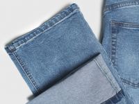 Расклёшенные джинсы с высокой посадкой, Синий